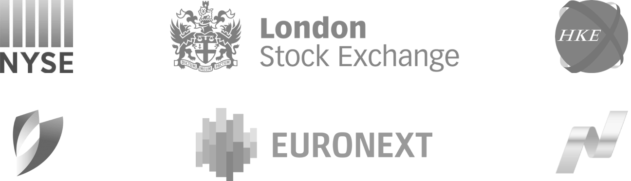 A list of 6 stock exchanges